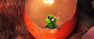 Baby Dinosaur In Broken Egg GIF