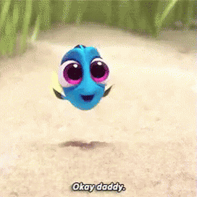 Baby Dory Flying Saying Okay Daddy GIF