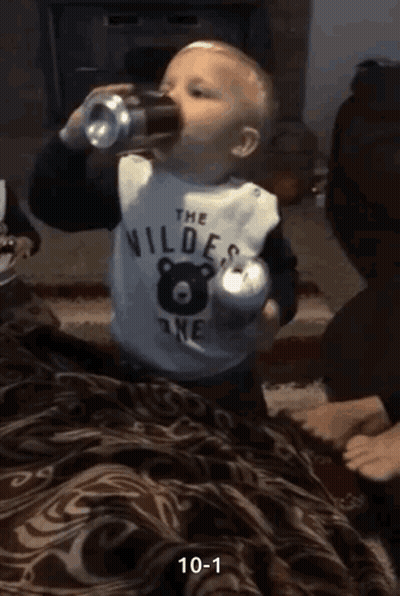 Baby Drinking From Cup GIF