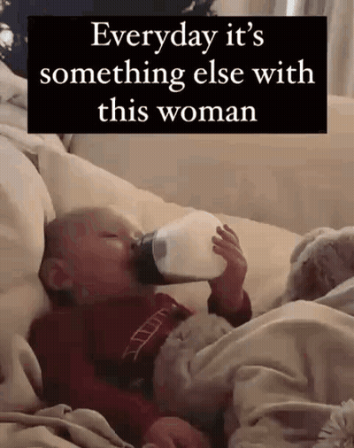 Baby Drinking Milk From Bottle GIF
