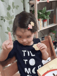 Baby Eating Absolutely Not Hand Signal GIF
