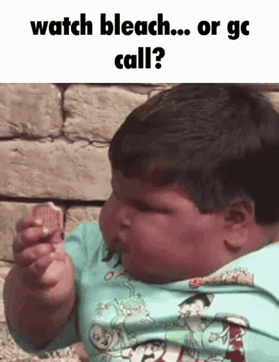 Baby Eating Cookie Asking To Watch Bleach Or Go Call GIF
