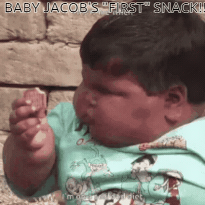 Baby Eating First Snack Jacob GIF