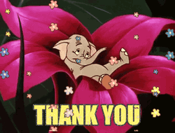 Baby Elephant Animated Thank You GIF