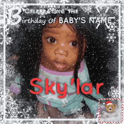 Baby Face With Name Skylar GIF