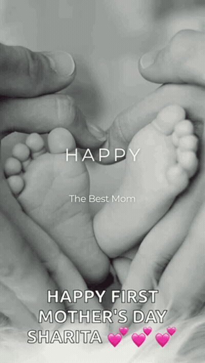 Baby Feet Happy First Mother's Day GIF