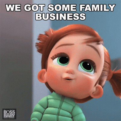Baby From Boss Baby Family Wearing Hat And Tie GIF