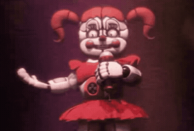 Baby From Five Nights At Freddy's Holding Microphone GIF