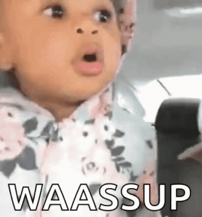 Baby Funny Face Saying Wa Ass Up GIF