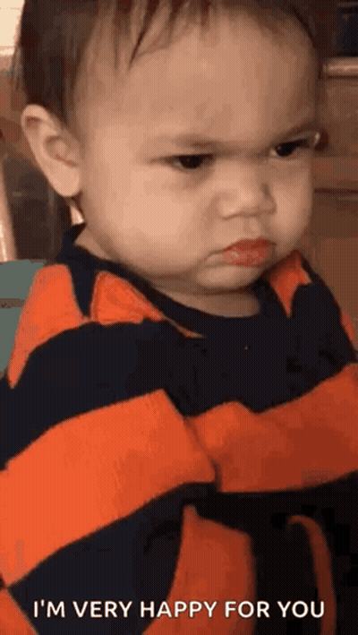 Baby Funny Face Says I'm Very Happy For You GIF