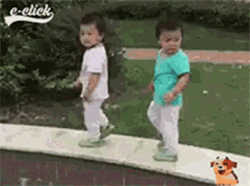 Baby Funny Falling GIF