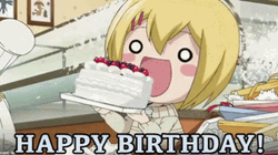 Baby Girl Anime Happy Birthday GIF