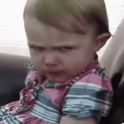 Baby Girl Crying In Car Seat GIF