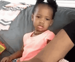 Baby Girl Doing Head Woosah GIF