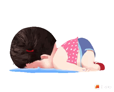 Baby Girl Laying On Floor Sticker