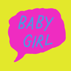Baby Girl Lettering GIF