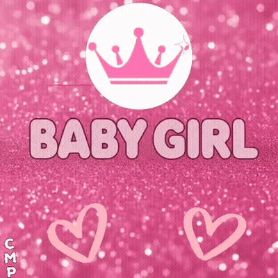 Baby Girl Pink Hearts GIF
