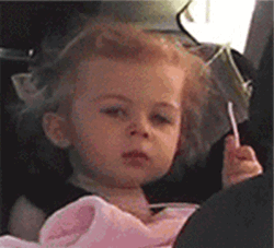 Baby Girl Rolling Eyes Actions GIF