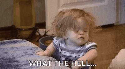 Baby Girl Sitting On Couch Eyes Closed GIF