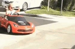 Baby Girl Toy Car Road Trip GIF