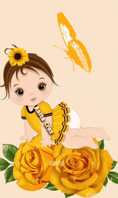Baby Girl With Anita Cruz On Shirt GIF