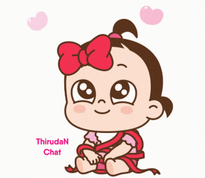 Baby Girl With Red Bow Thiruden Chat GIF
