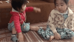 Baby Girls Fighting And Pulling Hair GIF