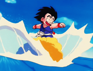 Baby Goku Synth Wave GIF
