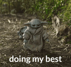 Baby Grogu Doing My Best GIF