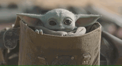 Baby Grogu In The Bag GIF