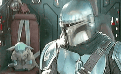 Baby Grogu Puking GIF