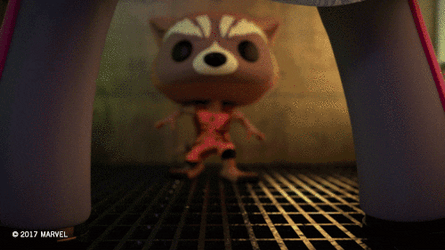 Baby Groot Escaping Rocket GIF