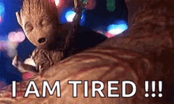 Baby Groot Is Tired GIF