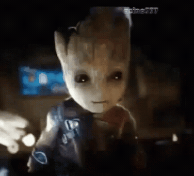 Baby Groot Looking At Camera GIF
