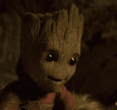 Baby Groot Looking At Something GIF