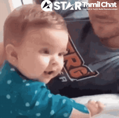 Baby Held By Man In Star Tamil Chat Ad GIF