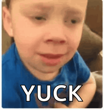 Baby In Blue Shirt Crying Yuck GIF