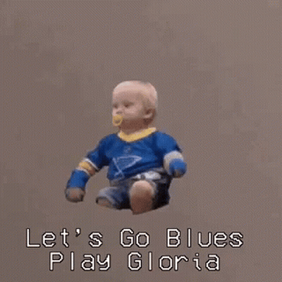 Baby In Blues Jersey Jumping GIF