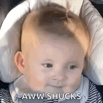Baby In Car Seat Smiling Aww Shucks GIF