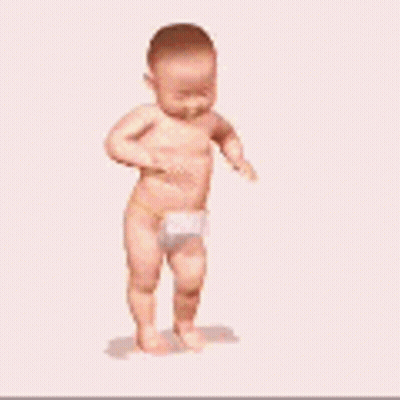 Baby In Diaper Dancing GIF