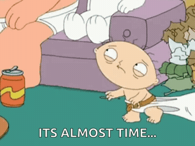 Baby In Diaper It's Almost Time GIF