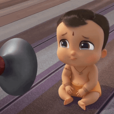Baby In Diaper Sitting On Floor GIF