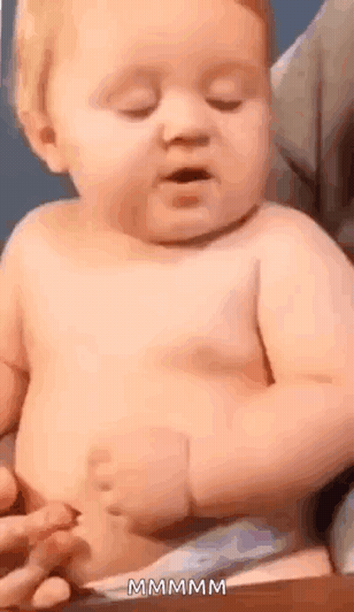 Baby In Diaper Sitting With Eyes Closed GIF