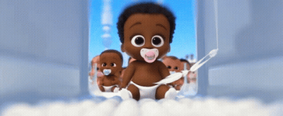 Baby in Diaper with Pacifier on Cloud