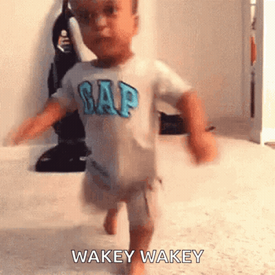 Baby In Gap Shirt Running On Carpet GIF