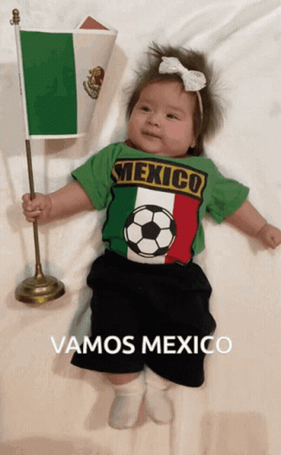 Baby In Green Shirt Saying Mexico GIF