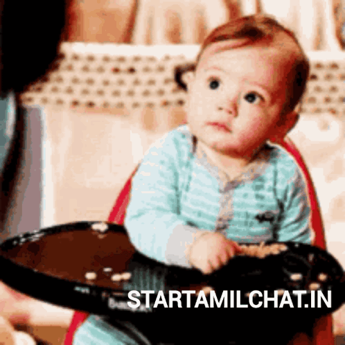Baby In High Chair With Starttamilchat.in GIF