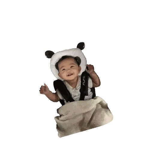 Baby In Panda Hat Mitchi Sticker