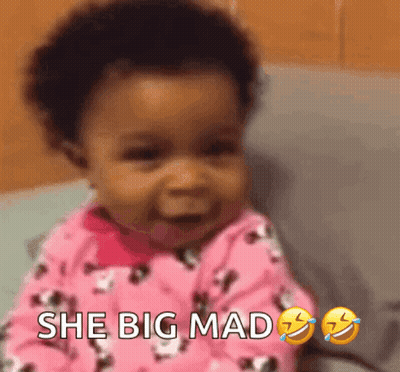 Baby In Pink Laughing Crying She Big Mad GIF
