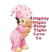 Baby In Pink Pajamas Holding Teddy Bear Sticker